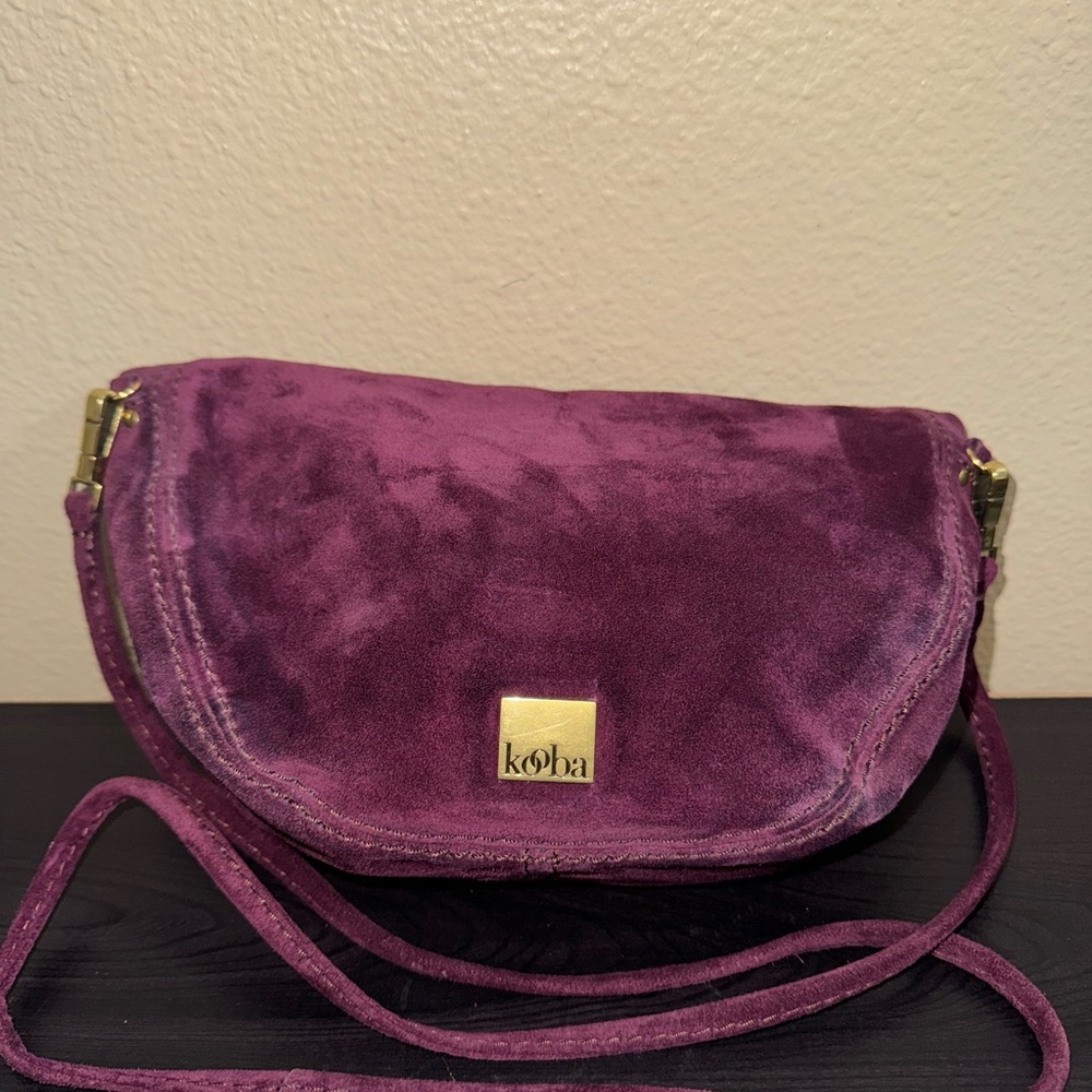 Kooba Purple Suede Crossbody Bag